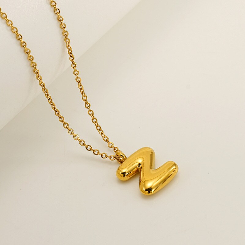 Gold color / 1 Piece Simple Series Daily Letter Z Titanium Steel 18K Gold Plated Unisex Pendant Necklaces Picture26